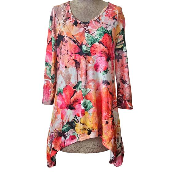 Multicolor Rhinestone Embellished Top Size Medium - Picture 1 of 5